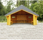 WOLFF FINNHAUS Gartenhaus &raquo;Wanja 3327 45&laquo;, Holz, BxHxT: 393 x 250 x 325 cm