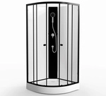 Marwell Komplettdusche, BxHxT: 85 x 200 x 85 cm - schwarz