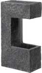 DOBAR Gartenbrunnen, mit Pflanzkasten, BxHxL: 20,5 x 70 x 39 cm, Polyresin - grau