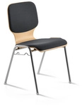 Mayer Sitzm&ouml;bel Stapelstuhl &raquo;2116&laquo;, BxL: 53 x 50 cm, Stahl/Stoff/Holz - grau