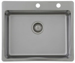 RESPEKTA Sp&uuml;le, BxHxL: 60 x 22,8 x 50 cm, Edelstahl - silberfarben