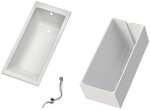OTTOFOND Badewannen-Set, BxHxL: 70 x 58 x 170 cm, K&ouml;rperform - weiss