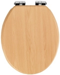 WENKO WC-Sitz &raquo;Buche Natur&laquo;, MDF, oval, mit Softclose-Funktion - beige
