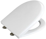 WENKO WC-Sitz &raquo;Exclusive&laquo;, Breite: 365 mm, D-Form, Duroplast - weiss