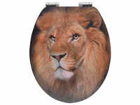 WENKO WC-Sitz »Lion«, MDF, oval, mit Softclose-Funktion - bunt