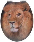 WENKO WC-Sitz &raquo;Lion&laquo;, MDF, oval, mit Softclose-Funktion - bunt