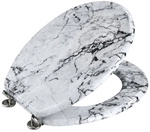WENKO WC-Sitz &raquo;Onyx&laquo;, MDF, oval - weiss