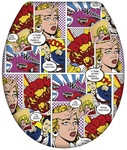 WENKO WC-Sitz &raquo;Pop-Art&laquo;, Duroplast, oval, mit Softclose-Funktion - bunt