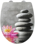 WENKO WC-Sitz &raquo;Water Lily&laquo;, Thermoplast, oval, mit Softclose-Funktion - bunt