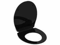 SCHÜTTE WC-Sitz »Slim Black«, Duroplast, oval, mit Softclose-Funktion - schwarz