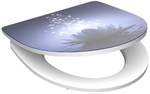 SCH&Uuml;TTE WC-Sitz &raquo;Water Lilly&laquo;, Duroplast, oval, mit Softclose-Funktion - blau
