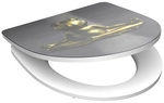 SCH&Uuml;TTE WC-Sitz &raquo;Relaxing frog&laquo;, Duroplast, oval, mit Softclose-Funktion - grau