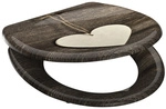 SCH&Uuml;TTE WC-Sitz &raquo;Wood Heart&laquo;, Duroplast, oval, mit Softclose-Funktion - braun