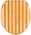 Sanilo WC-Sitz, BxL: 37,7 x 47 cm, Bambus Gestreift - braun
