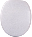 Sanilo WC-Sitz &raquo;Glitzer Weiss&laquo;, LxBxH: 48 x 37,7 x 5,5cm, Holz