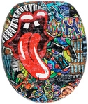 Sanilo WC-Sitz, BxL: 37,7 x 47 cm, Graffiti - rot