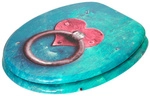 Sanilo WC-Sitz, BxL: 37,7 x 47 cm, Knocker - blau
