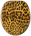 Sanilo WC-Sitz, BxL: 37,7 x 47 cm, Leopardenfell - braun