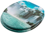 Sanilo WC-Sitz &raquo;Wasserfall&laquo;, LxBxH: 48 x 37,7 x 5,5 cm, Holz - blau