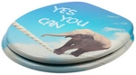 Sanilo WC-Sitz, BxL: 37,7 x 47 cm, Yes you can - blau