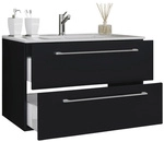 VCM Waschtisch-Set, Breite Waschtisch: 60 cm - schwarz