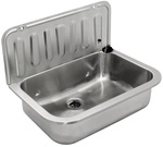 sanicomfort Ausgussbecken, LxBxH: 495x367x325 mm, silber​ - silberfarben