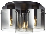 BRILLIANT Wand-/Deckenleuchte &raquo;BETH&laquo;, 3-flammig, 60 W, &Oslash; 350 mm, IP 20 - grau