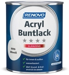 RENOVO Acryl-Buntlack, altwei&szlig;, gl&auml;nzend, 0,75l - weiss