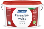 RENOVO Fassadenfarbe, matt, 5 Liter, wei&szlig; - weiss