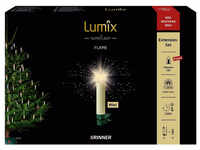 KRINNER Christbaumkerzen Lumix Superlight Flame mini, Elfenbein, 6er - weiss