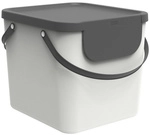 Rotho M&uuml;llsystem &raquo;Albula&laquo;, Klappdeckel, 40 l, Kunststoff - weiss