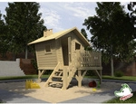 WEKA Spielturm, BxHxT: 214,5 x 216 x 223,5 cm, Holz, natur - beige
