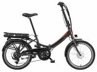 TELEFUNKEN E-Bike »Kompakt F810«, 20 Zoll, RH: 33 cm, 7-Gang - grau