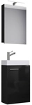 VCM Waschplatz &raquo;Slito&laquo;, B x H x T: 41 x 69,5 x 22 cm, schwarz - weiss