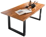 SalesFever Esstisch &raquo;Tisch&laquo;, BxT: 145 x 80 cm, akazienholz|metall - braun