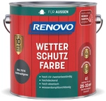 RENOVO Wetterschutzfarbe, wb 4,0L anthrazit RAL 7016 - grau