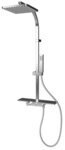 SCHULTE Duschsystem &raquo;Square&laquo;, HxT: 102,5 x 44 cm, Messing, inkl. Thermostat -