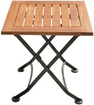 GARDEN PLEASURE Beistelltisch &raquo;Wien&laquo;, BxHxT: 45 x 45 x 45 cm, Stahl/EukalyptusHolz