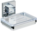 WENKO Seifenablage &raquo;Vacuum-Loc Quadro&laquo;, Edelstahl, silberfarben