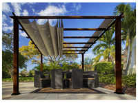 PARAGON OUTDOOR Pavillon »Florida«, quadratisch, BxT: 350 x 350 cm - braun