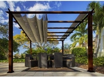 PARAGON OUTDOOR Pavillon &raquo;Florida&laquo;, quadratisch, BxT: 350 x 350 cm - braun