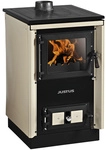 JUSTUS Festbrennstoffherd &raquo;Rustico-50 2.0&laquo;, creme, Emaille, 7 kW - weiss