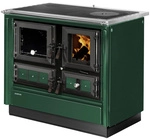 JUSTUS Festbrennstoffherd &raquo;Rustico-90 2.0&laquo;, gr&uuml;n, Emaille, 7 kW - gruen