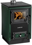 JUSTUS Festbrennstoffherd &raquo;Rustico-50 2.0&laquo;, gr&uuml;n, Emaille, 7 kW - gruen