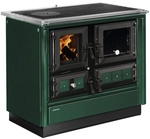 JUSTUS Festbrennstoffherd &raquo;Rustico-90 2.0&laquo;, gr&uuml;n, Emaille, 7 kW - gruen