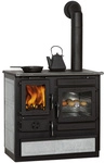 GLOBEFIRE Holzherd &raquo;Alhena&laquo;, grau, Naturstein, 6,6 kW