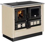 JUSTUS Festbrennstoffherd &raquo;Rustico-90 2.0&laquo;, creme, Emaille, 7 kW - weiss