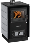 JUSTUS Festbrennstoffherd &raquo;Rustico-50 2.0&laquo;, schwarz/grau, Speckstein, 7 kW