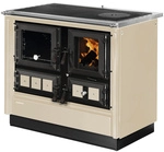 JUSTUS Festbrennstoffherd &raquo;Rustico-90 2.0&laquo;, creme, Emaille, 7 kW - weiss