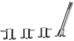 OTTOFOND Wannenrandarmatur &raquo;U10000&laquo;, Messing, gl&auml;nzend, &frac12;" - silberfarben